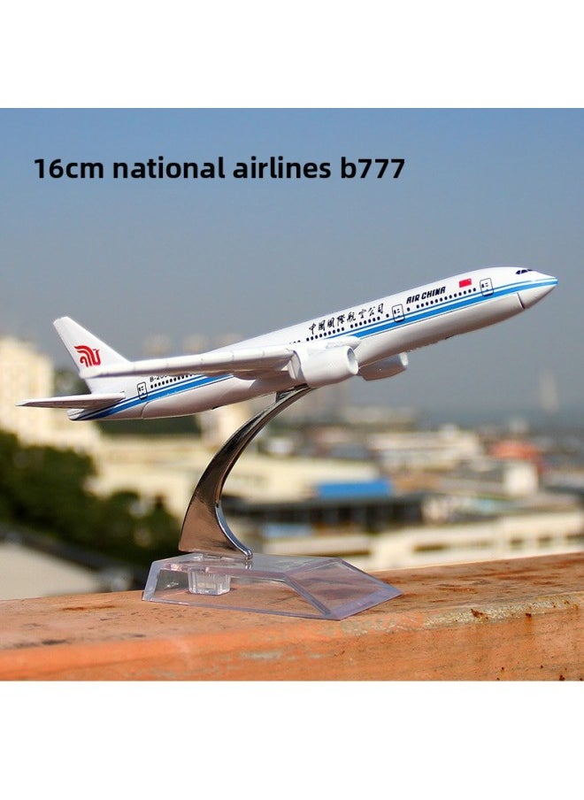 Metal 16cm B747 Civil Airliner Small Plane Model Boeing 737 Model Children's Toy Ornaments-Color:Thai Airways B777  - Image 4