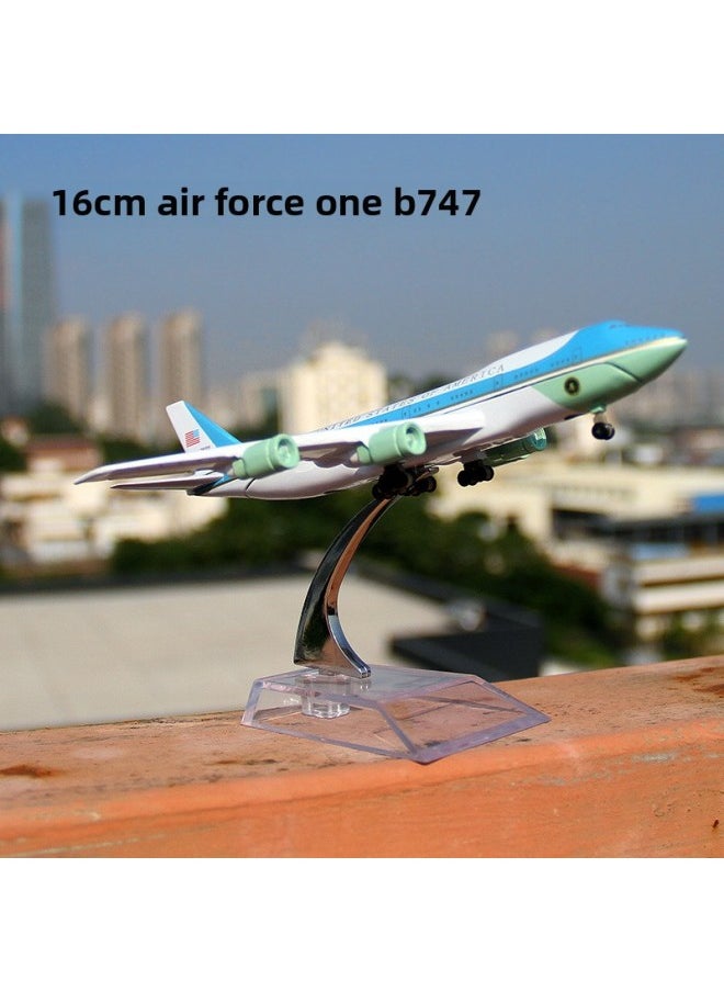 Metal 16cm B747 Civil Airliner Small Plane Model Boeing 737 Model Children's Toy Ornaments-Color:Thai Airways B777  - Image 5