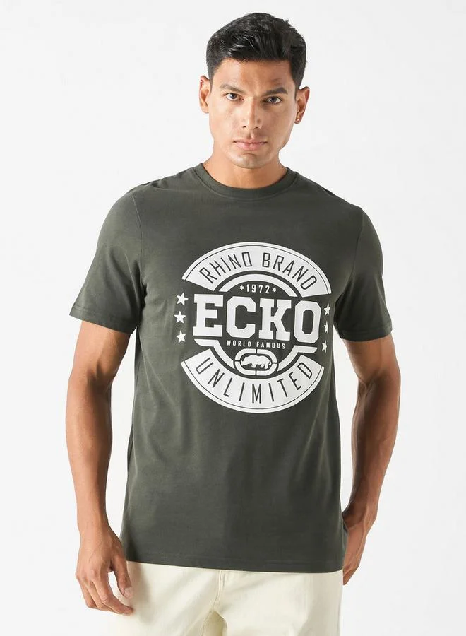 Ecko Unltd. Ecko Unltd Logo Print T-shirt Crew Neck