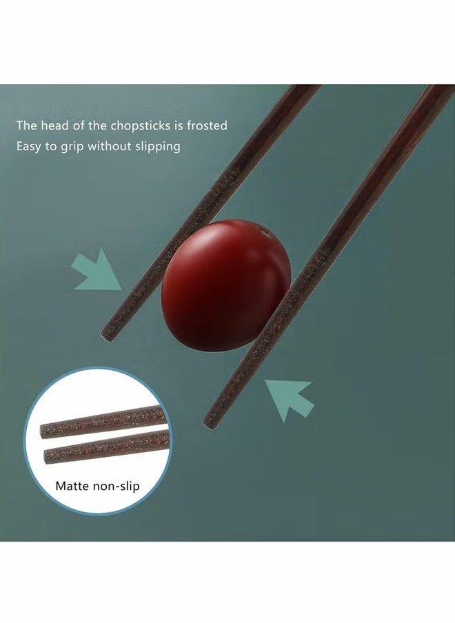 HY - Portable Chopsticks Set, Japanese Style Natural Wood Chopsticks, Reusable Classic Style Eco-Friendly Chopsticks for Noodle Picnic Kitchen 2 Pairs with Case - Image 1