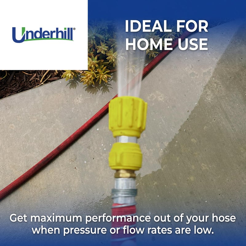 Underhill Magnum Stinger Fireman Style Garden Hose Nozzle NG400 â€“ Heavy Duty Solid Brass Water Spray Nozzle, 11 GPM, 30â€“100 PSI, 3/4 Inch Thread Inlet, Jet Soak Fan Patterns, Professional Grade - Image 5
