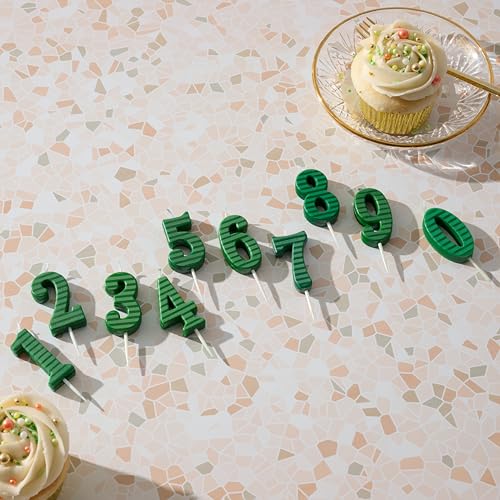 Papyrus Number 1 Birthday Candle, Green Stripes (1-Count) - Image 4