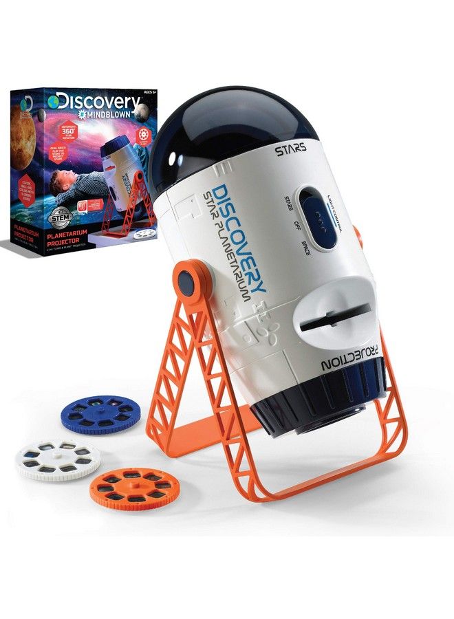 Discovery Kids Discovery Mindblown 2 In 1 Reversible Planetarium Space Projector 24 Images 360 Degree Rotation Moving Stars And Stationary Modes Displays Planets Nebula Stars Constellations Kids Astronomy Toy - Image 1