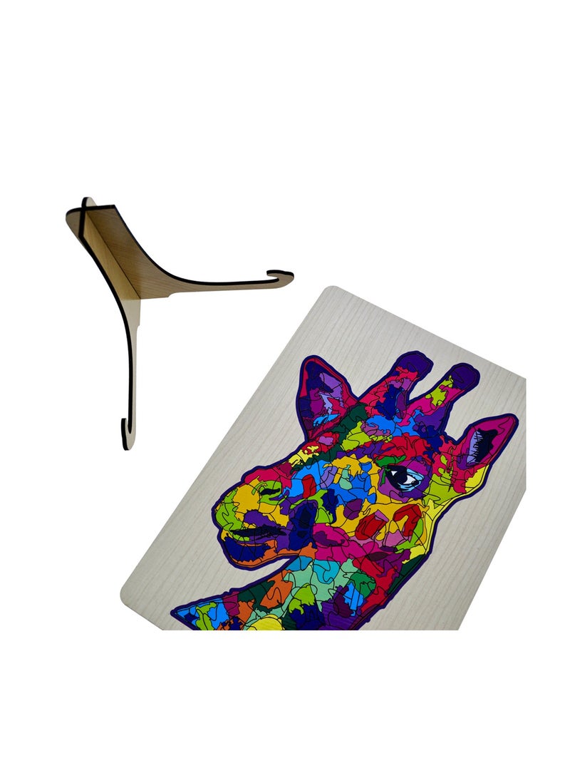 فوفا FOFA اللعب خشبية صديقة للبيئة للأطفال بانوراما لعبة اللغز - وجه الزرافة 102 قطعة المجلس التعليمي التعلم 3 4 5 سنوات من العمر الفتيات الأولاد الهدايا السفر لعبة شكل الجذعية مونتيسوري المستدامة - Image 3