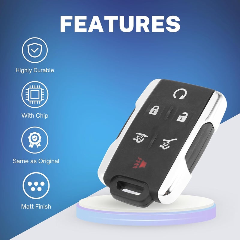 Smart Key Solution 6 Buttons DIY Keyless Entry Remote Fob for Chevy Tahoe, Suburban, GMC Yukon (2014-2020) - Image 3