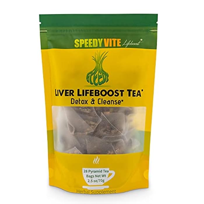 SpeedyVite Liver Detox Tea | USDA Organic (28 Teabags) Cleanses, Supports Liver, Gallbladder Health with Dandelion Leaf, Fennel, Ginger and More - Image 1