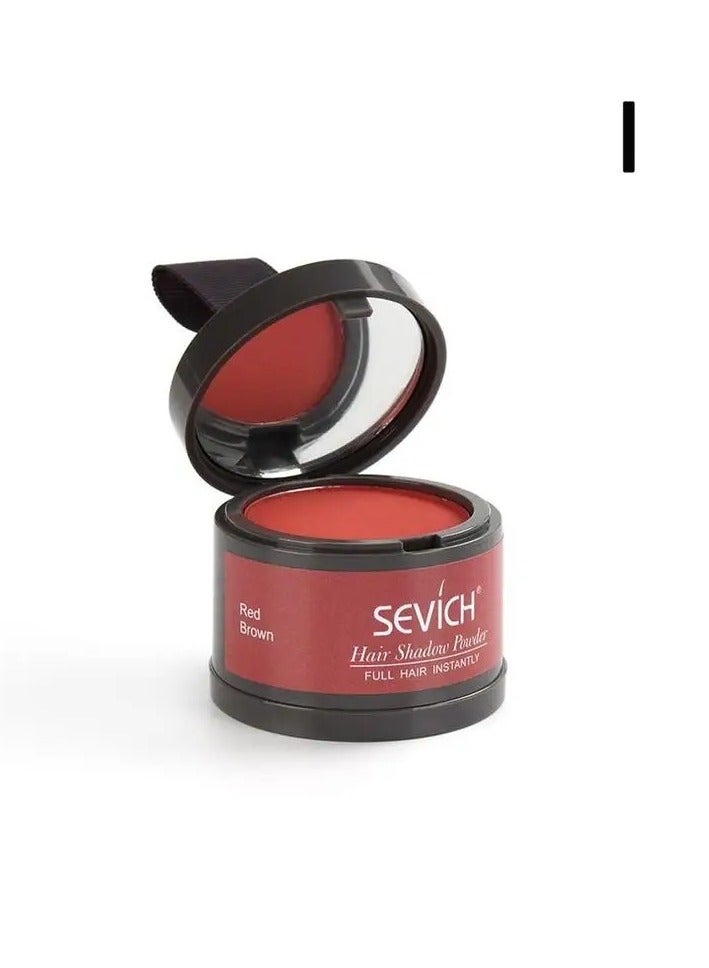 Sevich 1pc Hairline Powder, Waterproof Hair Fiber Instant Hair Shadow, Portable Quick Magical Hair Fluffy Powder, Hair Color Dye Forehead Hair Line Filling Powder for Bald Spot Cover Up, (Red Brown I) - Image 1