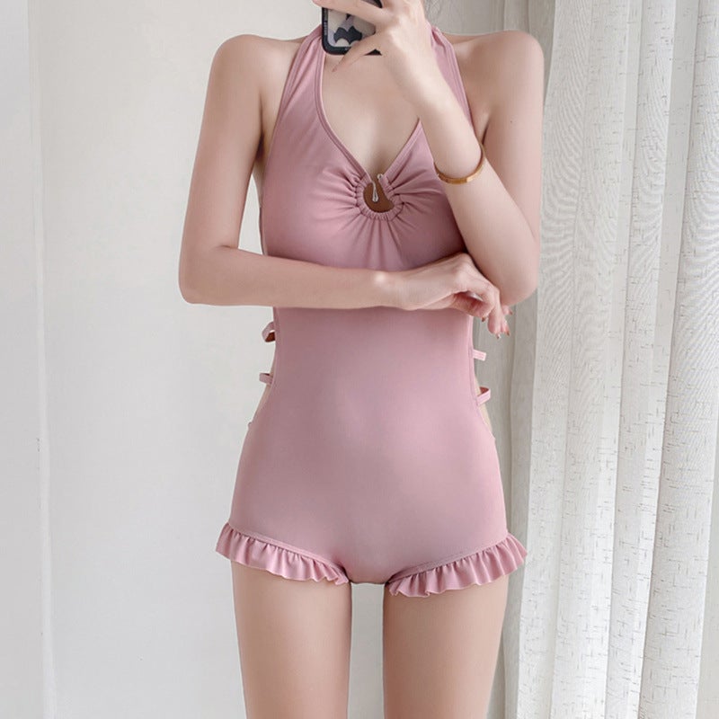 Swimsuit women''s bikini one-piece boxer conservative slimming belly covering waist tight sexy bikini South Korea hot spring swimsuit - Image 1