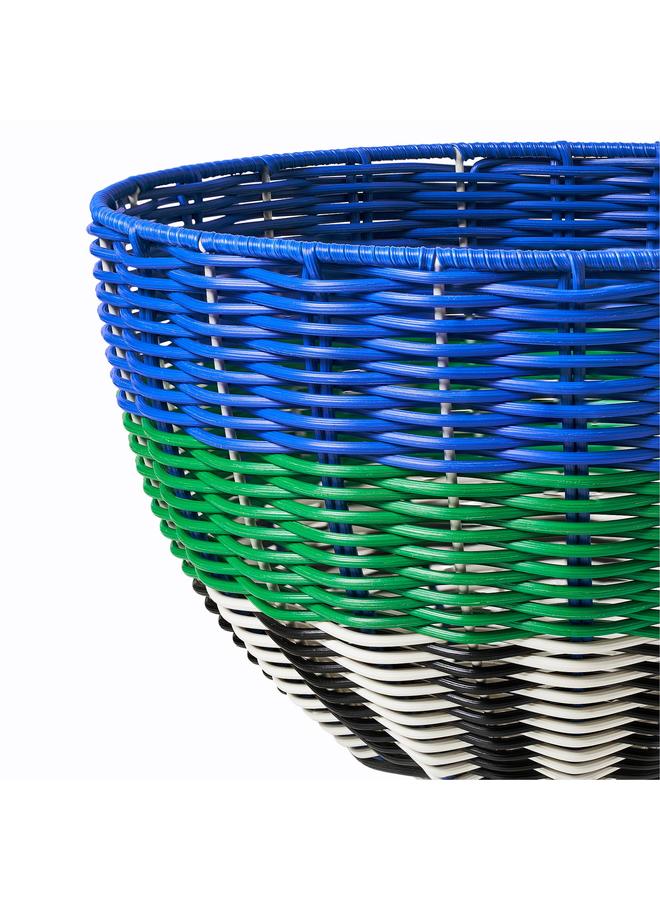 erorex Basket, White/Black/Blue, 32X19 Cm - Image 2
