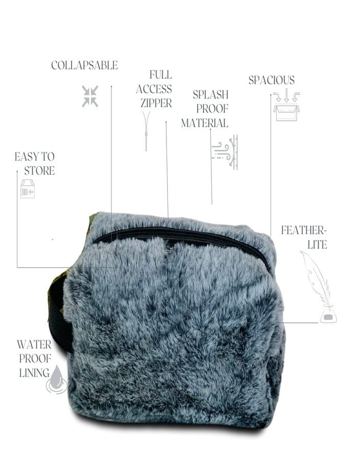 Strutt Toiletry Bag for Women, Makeup Pouch, Waterproof Cosmetic Case, Makeup Pouch Bag, Travel Organizer Kit (Grey) - Image 3