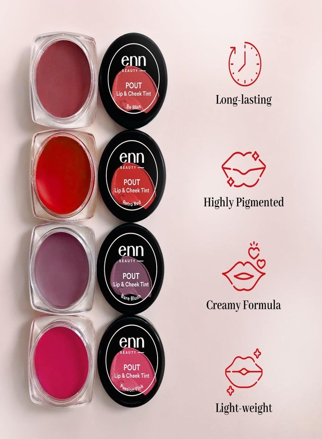 Enn Beauty Pout Lip, Cheek & Eyeshadow Tint with SPF 10 with The Goodness of Jojoba & Avocado Oil, Natural Blush for Women, Long Lasting, Sls & Paraben Free - Retro Red, 5gm - Image 3