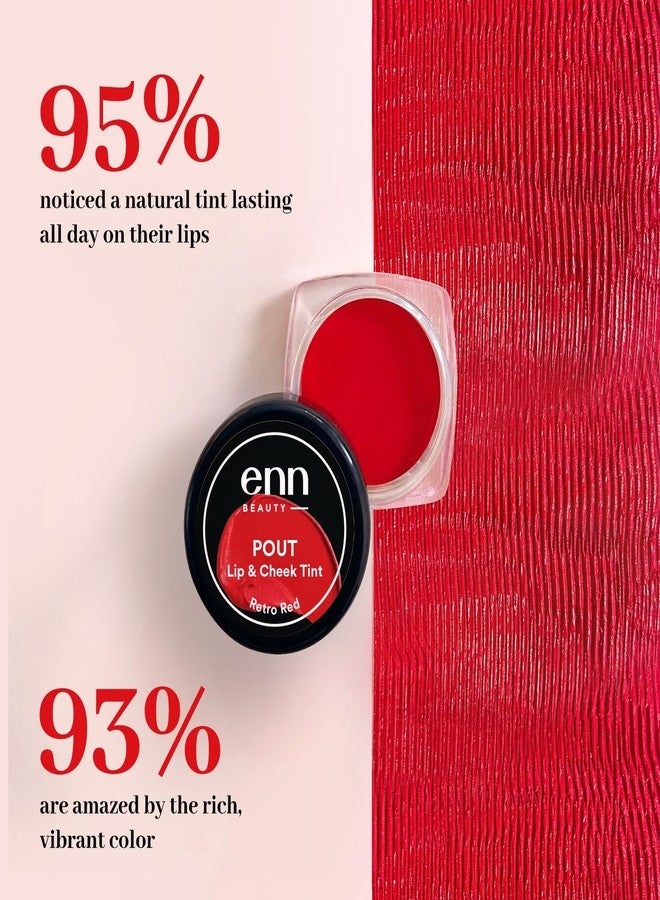 Enn Beauty Pout Lip, Cheek & Eyeshadow Tint with SPF 10 with The Goodness of Jojoba & Avocado Oil, Natural Blush for Women, Long Lasting, Sls & Paraben Free - Retro Red, 5gm - Image 4