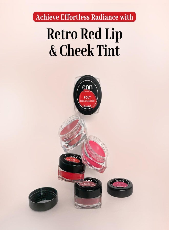 Enn Beauty Pout Lip, Cheek & Eyeshadow Tint with SPF 10 with The Goodness of Jojoba & Avocado Oil, Natural Blush for Women, Long Lasting, Sls & Paraben Free - Retro Red, 5gm - Image 2