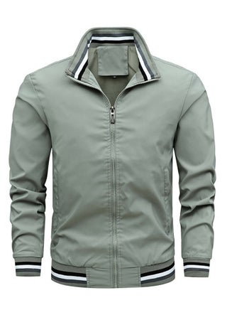 Men's Zippered Loose Work Jacket Long Sleeve Casual Coat Pale Green - pzsku/Z3EF8E0F49300D0EE9931Z/45/_/1705303896/29a15d40-f7bd-469f-a43d-cd931ba4e412