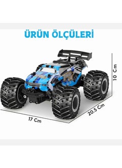 Apexma 2.4ghz Remote Control LED Light 1:18 Scale Rechargeable Speeding Off-Road Vehicle - Toy Bigfoot Jeep - Full Function Lighted Off-Road Car  - Image 2