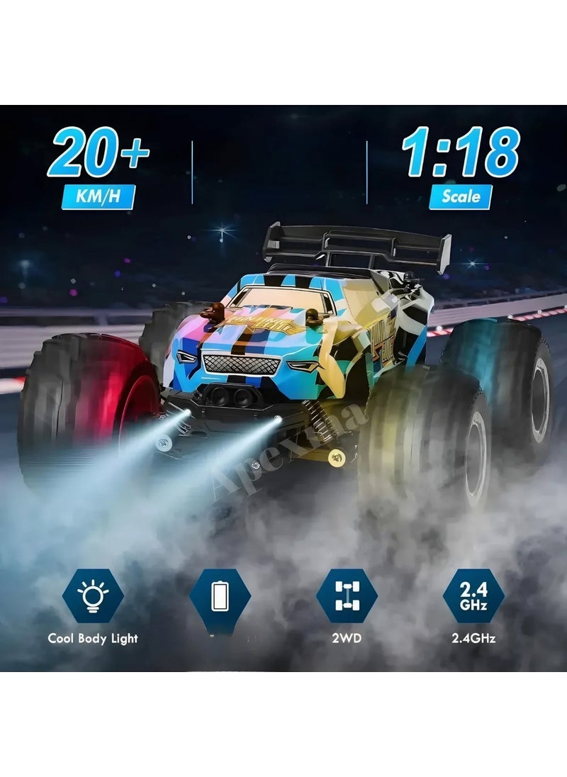 2.4ghz Remote Control LED Light 1:18 Scale Rechargeable Speeding Off-Road Vehicle - Toy Bigfoot Jeep - Full Function Lighted Off-Road Car - pzsku/Z3EF8E82C121B48D029ADZ/45/_/1740644756/e239e9b3-b45e-4217-9b20-9e52ad23b52e