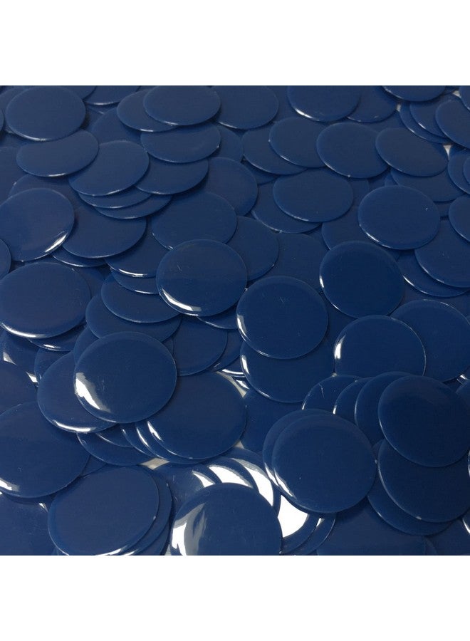 MR CHIPS Plastic Bingo Chips for Games 150 Count Bag - Solid and Transparent Colors Counting Blue 3/4 Inch - Image 1