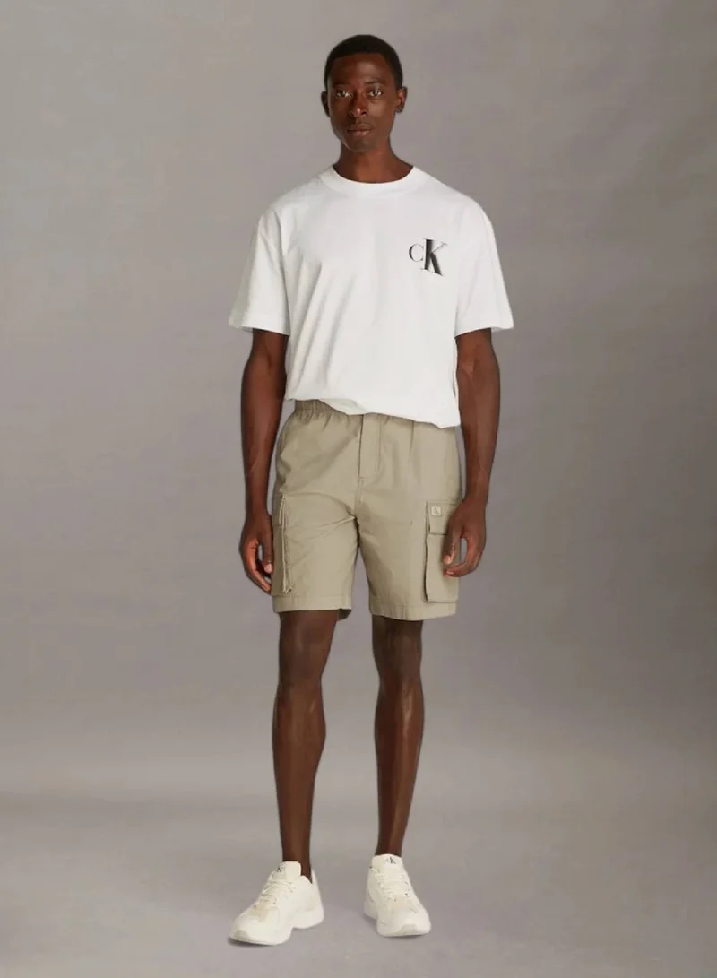 Calvin Klein Jeans Stone Gray Cargo Shorts for Men | Best Price UAE