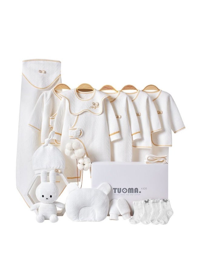 TUMAMA 22PCS Newborn Baby Gift Set, Newborn Layette Gift Set for Boys and Girls, Babies Essential Clothes Accessories with Baby Blanket, 100% Premium Cotton, for Spring Summer Autumn Winter Four Seasons - Image 5