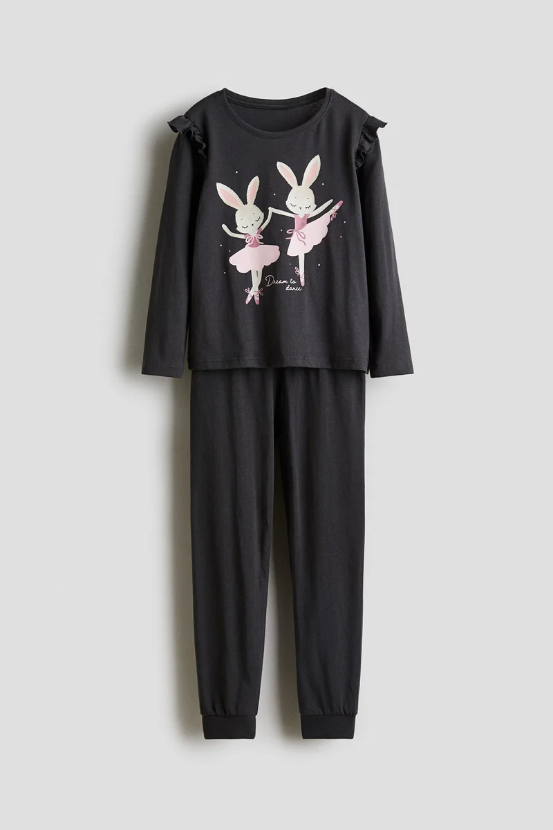 اتش اند ام بيجاما قطنية مزينة بطبعة