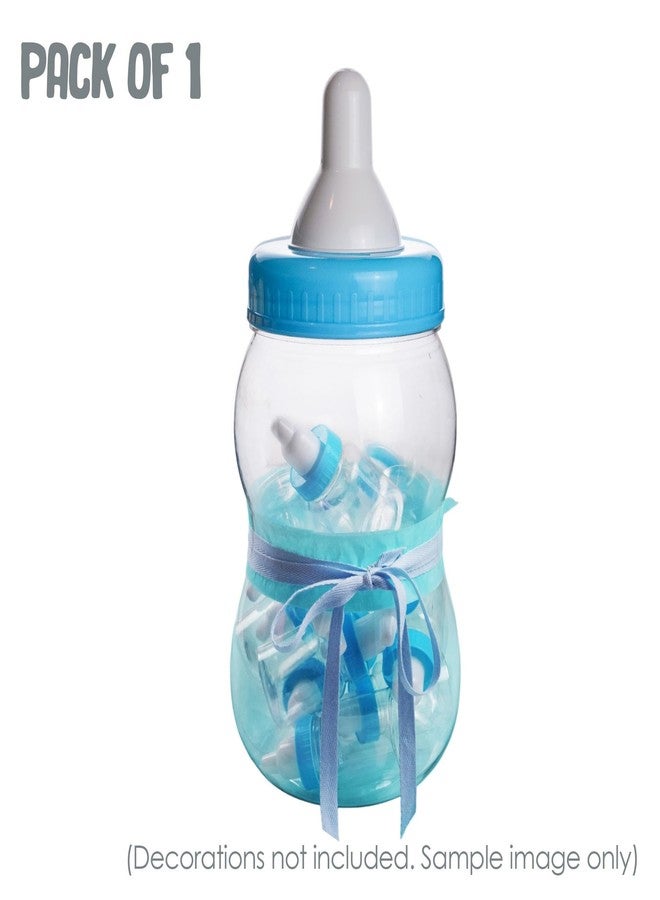 EVER SHINE Evershine Plastic Baby Bottle Bank, 13" Blue Fillable Baby Shower Bank, Plastic Jumbo Baby Favor Bottle Centerpiece - Image 4