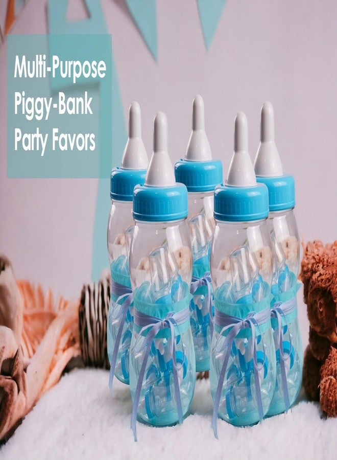 EVER SHINE Evershine Plastic Baby Bottle Bank, 13" Blue Fillable Baby Shower Bank, Plastic Jumbo Baby Favor Bottle Centerpiece - Image 5