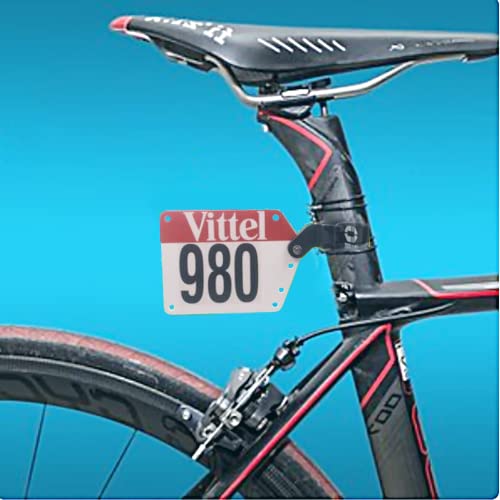 Thinvik Bike Race Number Plate Holder Cycling Number Mount - Quick Release with Rubber Bands（Include Number Plate） - Image 5