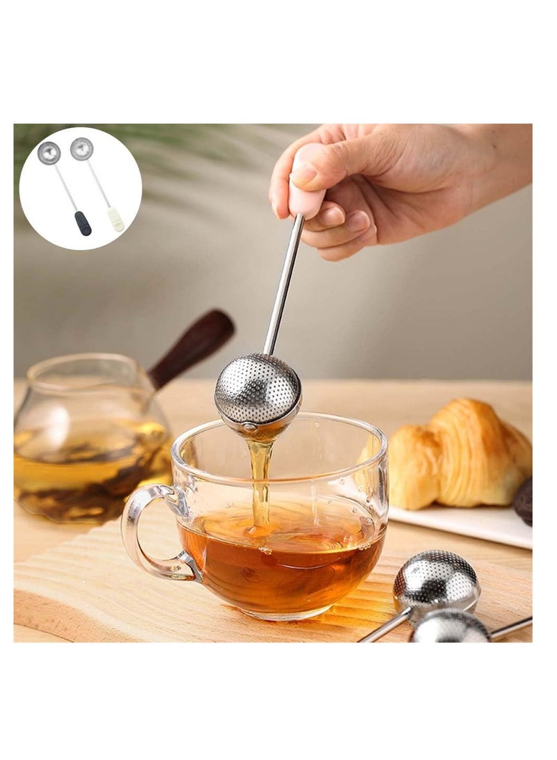 SYOSI 2 Pack Stainless Steel Mesh Twisting, Tea Ball Infuser Loose Leaf Tea Infuser Strainers Reusable Loose Leaf Tea Steeper Stainless Steel for Natural Tea & Coffee - Image 3