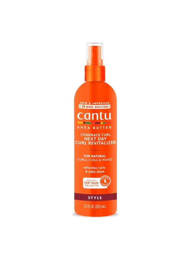 Cantu Comeback Curl Next Day Curl Revitalizer Mist with Shea Butter for Natural Hair, 12 fl oz - Image 1