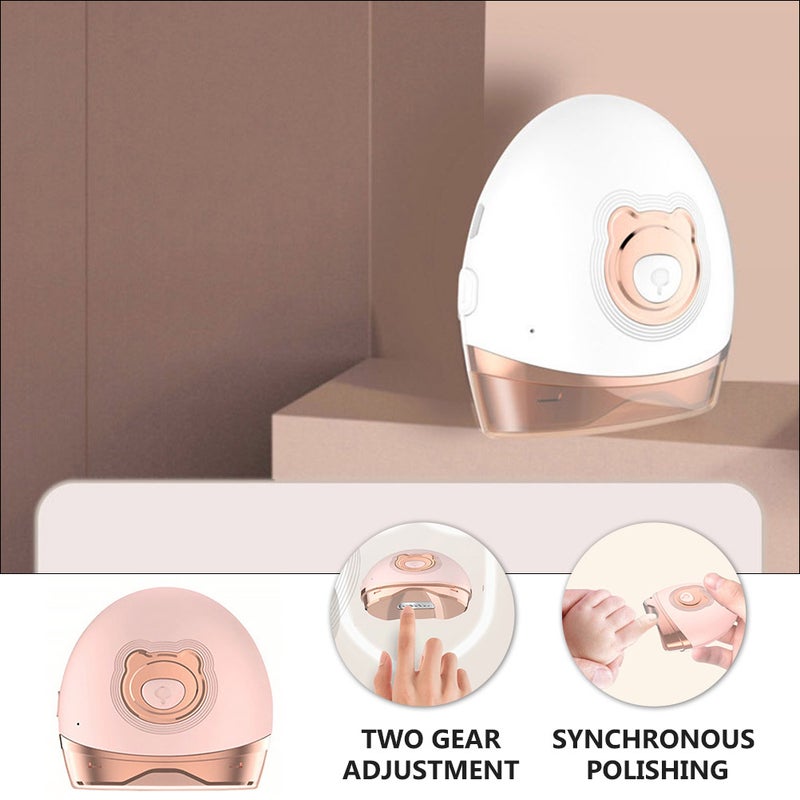 1pc Electric Nail Trimmer Safe Baby Automatic Nail Clipper Nail Polisher - Image 5