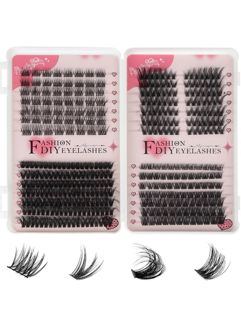 CMAYOME DIY cluster lash book DIY Eyelash Extension Refill Pack 378 Clusters, 8-16mm Mixed Individual Lashes Cluster, Natural Curl Segmented False Eyelashes - Eyelash Refill Only (No Glue) - Image 1