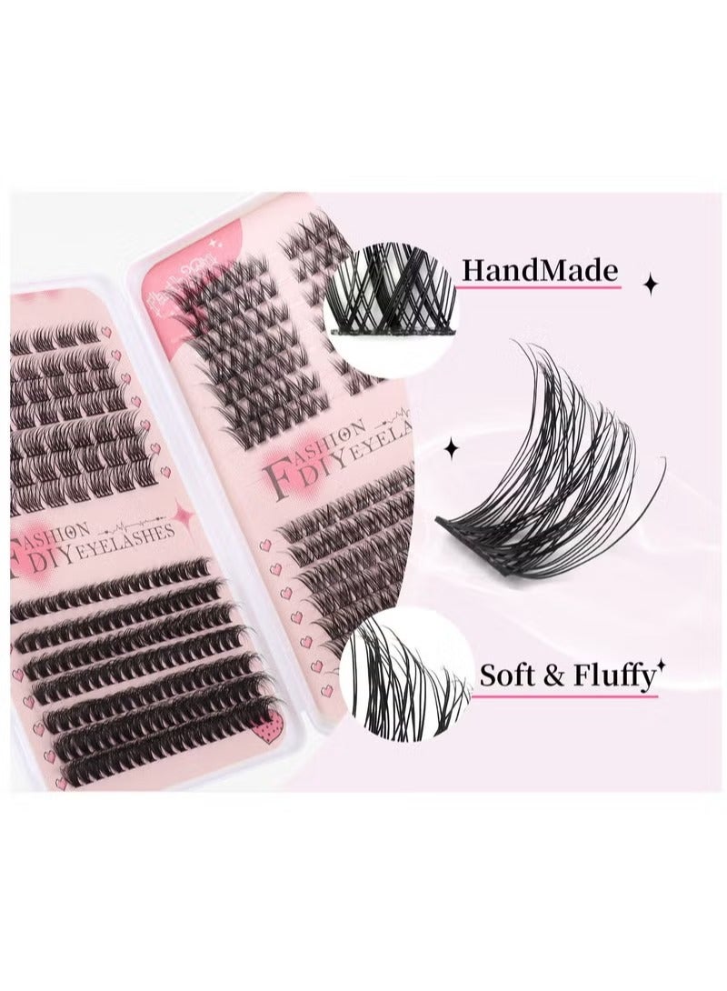 CMAYOME DIY cluster lash book DIY Eyelash Extension Refill Pack 378 Clusters, 8-16mm Mixed Individual Lashes Cluster, Natural Curl Segmented False Eyelashes - Eyelash Refill Only (No Glue) - Image 5