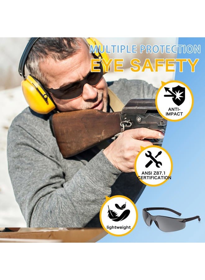 WFEANG Clear Safety Glasses Set,Ansi z87.1 Certified with Scratch and Impact Resistant Goggles for Men and Women - Image 3