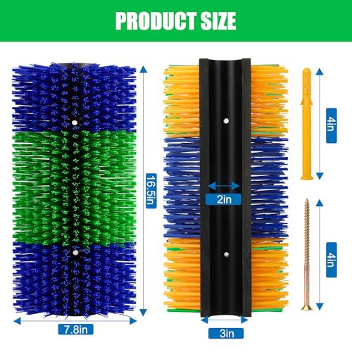 DiDiBirDi Livestock Scratching Brush, 2-Pack for Horse Grooming, Help Soothe Itching on the Back of Livestock Cattle Scratcher for Goat, Cow, Sheep, Pig and Other Animals - Image 2