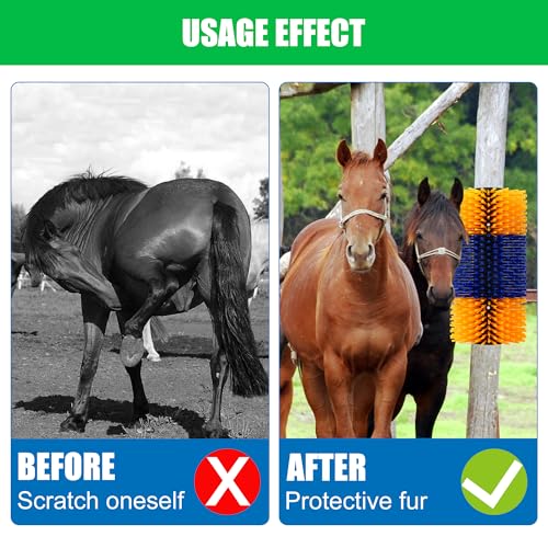 DiDiBirDi Livestock Scratching Brush, 2-Pack for Horse Grooming, Help Soothe Itching on the Back of Livestock Cattle Scratcher for Goat, Cow, Sheep, Pig and Other Animals - Image 3
