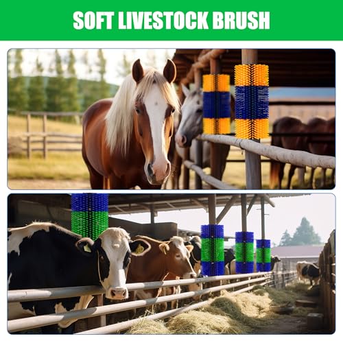 DiDiBirDi Livestock Scratching Brush, 2-Pack for Horse Grooming, Help Soothe Itching on the Back of Livestock Cattle Scratcher for Goat, Cow, Sheep, Pig and Other Animals - Image 5