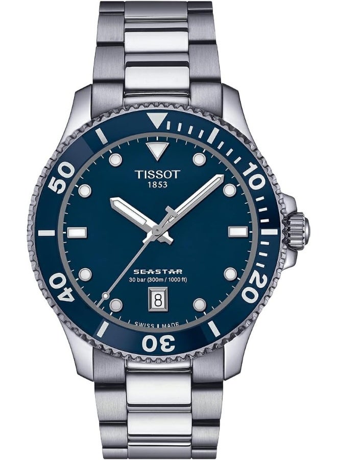 TISSOT Seastar 1000 40 mm Only Time Blue Background Watch T120.410.11.041.00 - Image 1