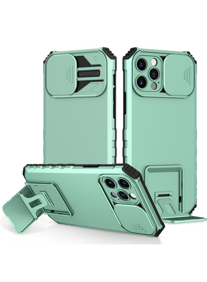 Zaboon Case For iPhone 12 Pro Max Stereoscopic Holder Sliding Camshield Phone Case - Image 1
