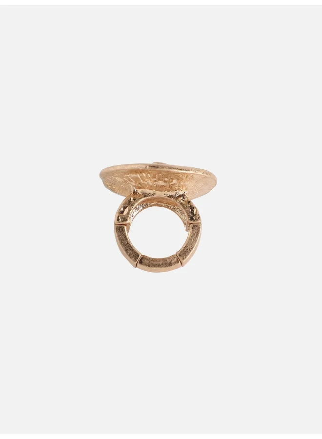 SOHI Rose Swirl Artificial Cocktail Ring Jewellery