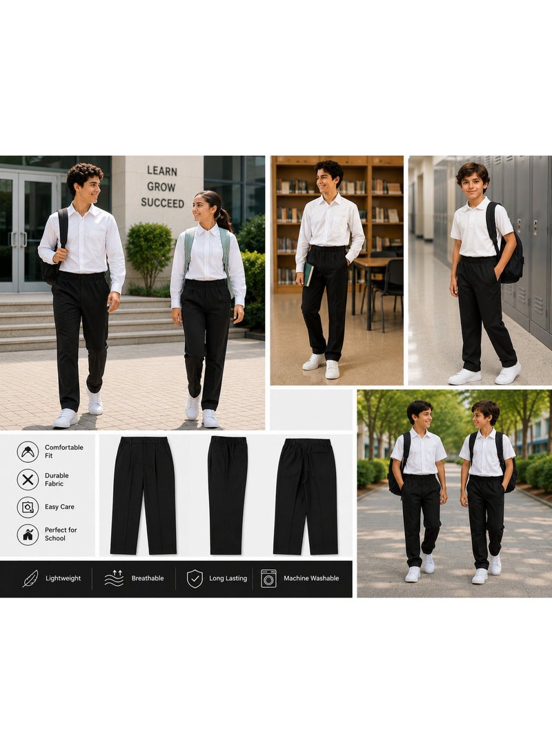 Black School Uniform Pants - Image 2