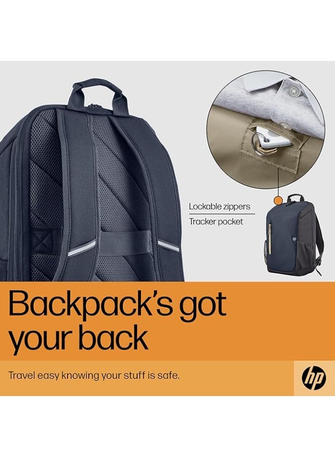 HP هيوليت باكارد HP حقيبة ظهر لابتوب 15.6 بوصة للسفر، 18 لتر، رمادي - Image 3