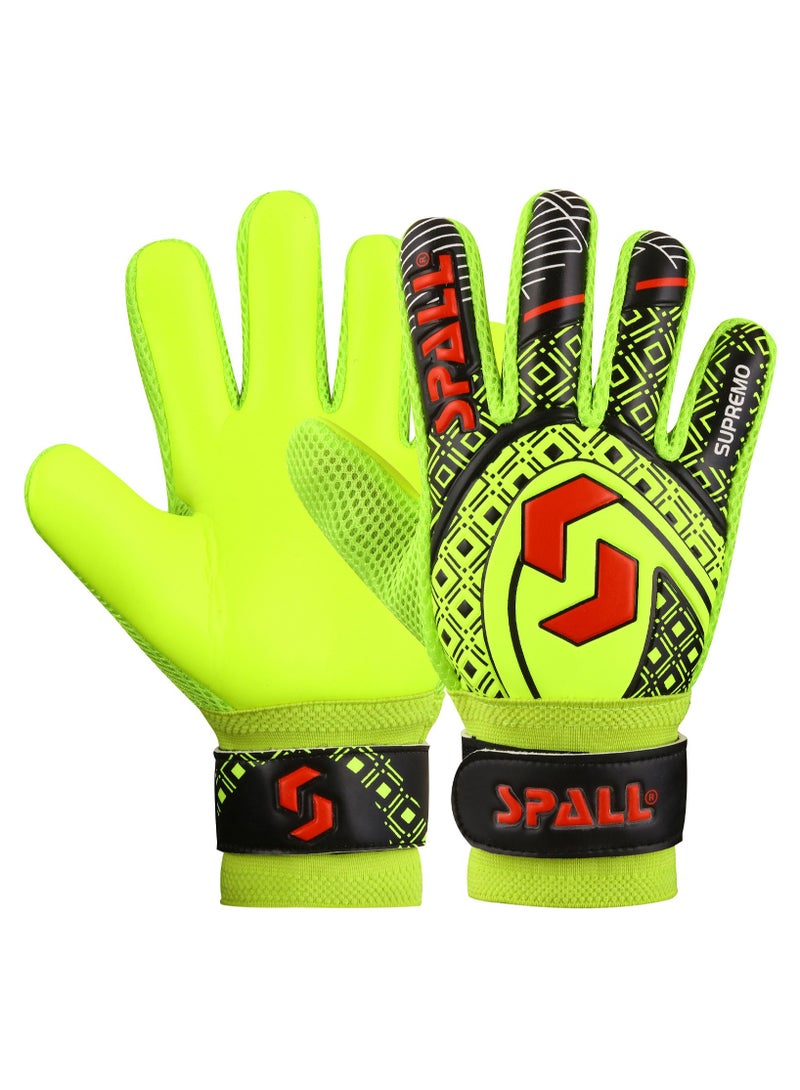 سبال قفازات حارس المرمى قبضة قوية مع العمود الفقري للإصبع حماية مزدوجة للمعصم تمنع الإصابات لأصعب تصديات قفازات تدريب حارس المرمى - Image 1