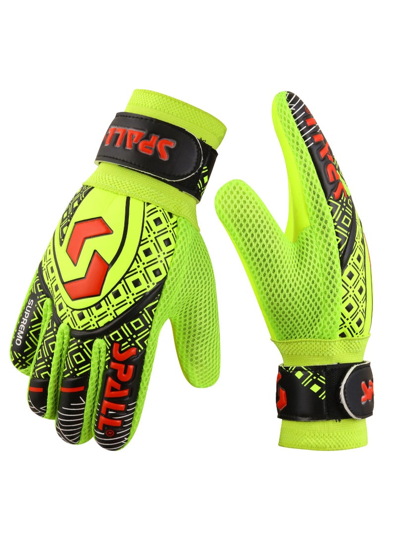 سبال قفازات حارس المرمى قبضة قوية مع العمود الفقري للإصبع حماية مزدوجة للمعصم تمنع الإصابات لأصعب تصديات قفازات تدريب حارس المرمى - Image 3