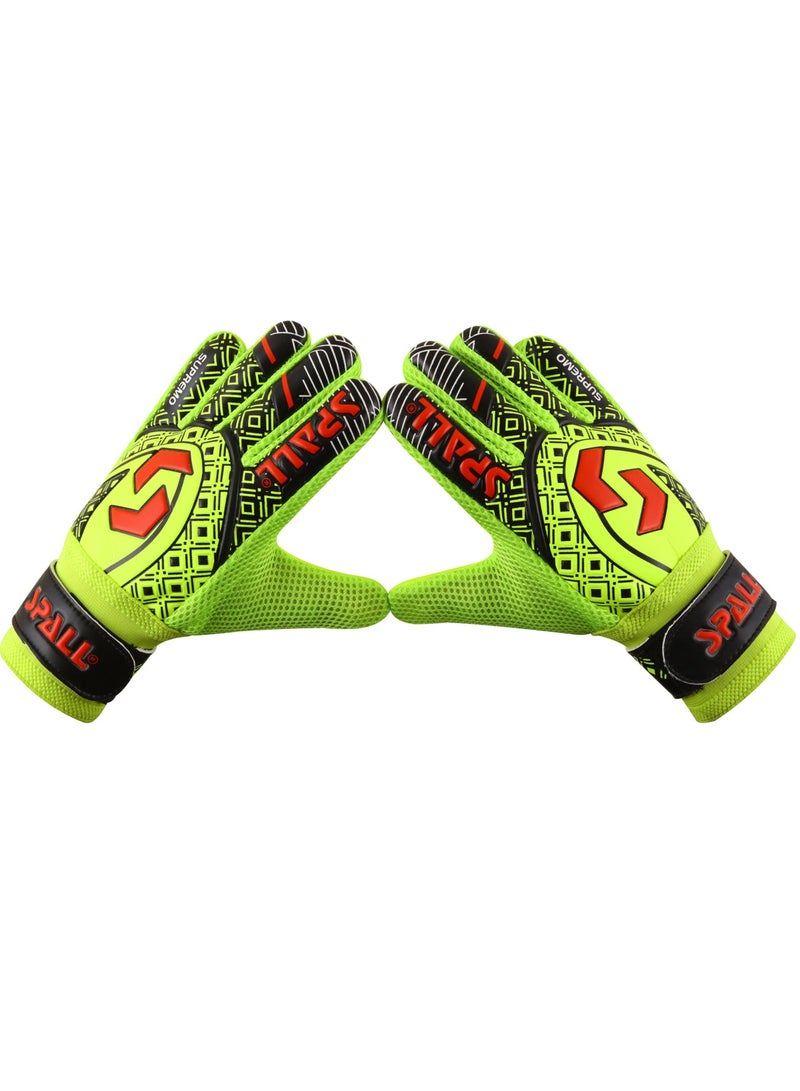 سبال قفازات حارس المرمى قبضة قوية مع العمود الفقري للإصبع حماية مزدوجة للمعصم تمنع الإصابات لأصعب تصديات قفازات تدريب حارس المرمى - Image 4