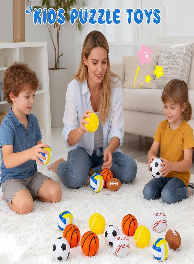 Tiaxidex 24 PCS Stress Balls, Sports Party Favors, Mini Sports Balls, Mini Foam Fidget Toys for Stress Anxiety Relief, Goodie Bag Stuffers, Office Classroom Stress Relief Gifts, Classroom Prizes - Image 4