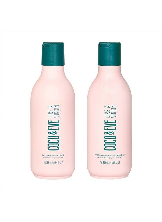 COCO & EVE Like a Virgin Shampoo & Conditioner Bundle Set - Natural, Sulfate free Hair Care with Argan Oil, Coconut and Avocado Oil | For Dry Damaged, Color Treated Hair | Anti Frizz (8.4 fl oz each)  - Image 1