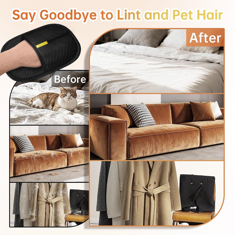 Ruistarhuan Electrostatic Pet Hair Remover Glove for Dogs &Cats, Reusable Cat Dog Magic Brush pet Hair, Suitable for Sofas, Clothing, Carpets, Curtains (1Pcs) - Image 5