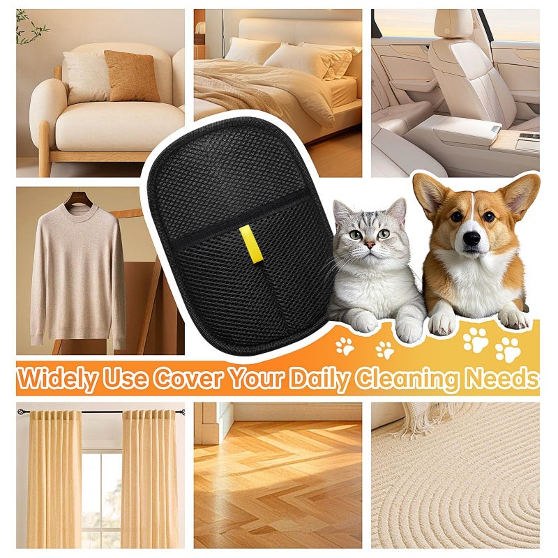 Ruistarhuan Electrostatic Pet Hair Remover Glove for Dogs &Cats, Reusable Cat Dog Magic Brush pet Hair, Suitable for Sofas, Clothing, Carpets, Curtains (1Pcs) - Image 4