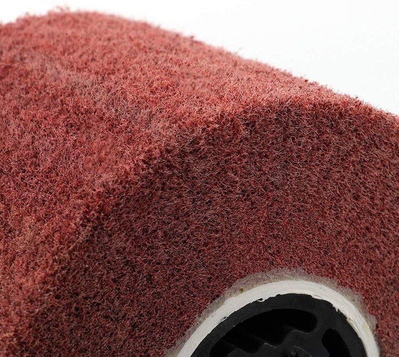 Signi Non Woven Wire Abrasive Drawing Polishing Burnishing Wheel Flap Brush for Surface Treatment Stainless Steel, Aluminum, Copper,Metal 120x100x19mm (60 Grit) - Image 2