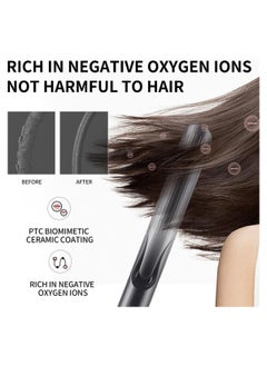 General Hair straightener & curling iron 2-in-1 with curling bangs 1 1/4 inch curling iron straightener, ceramic coated, anti-scald, fast-acting, smooth-styling curling iron  - Image 2